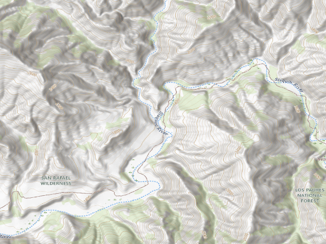 USGS topographic map of Water Canyon Campground
