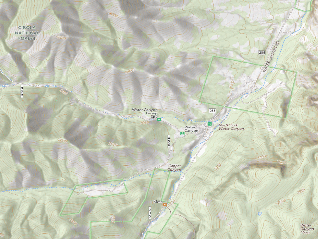 USGS topographic map of Water Canyon Group Site