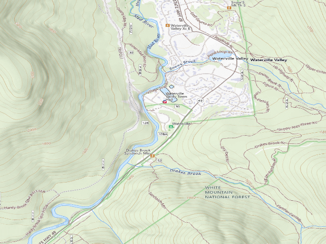 USGS topographic map of Waterville Valley Campground