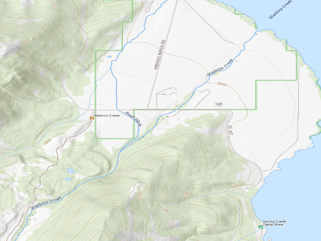USGS topographic map of Watkins Creek Gate