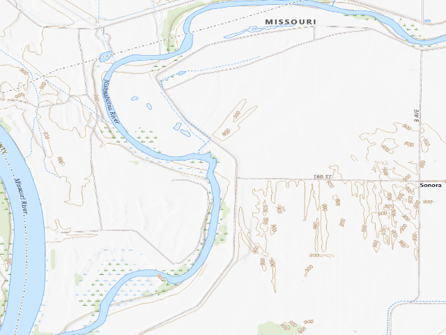 USGS topographic map of Watson Access