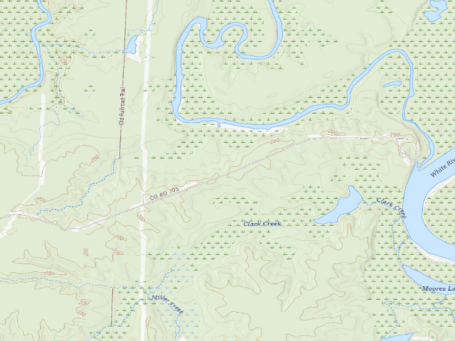 USGS topographic map of Wattensaw Camping Area #10