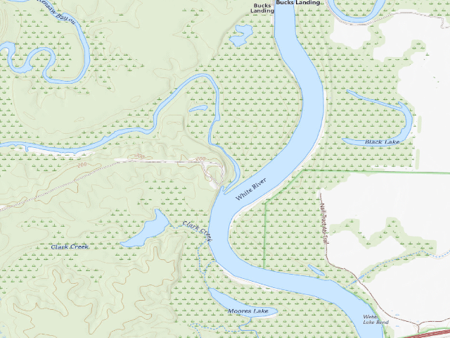 USGS topographic map of Wattensaw Camping Area #11