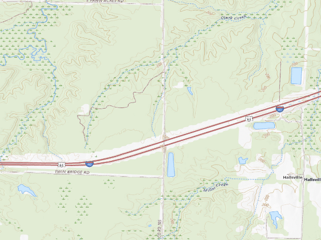 USGS topographic map of Wattensaw Camping Area #2