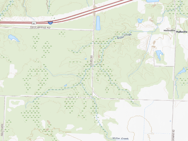 USGS topographic map of Wattensaw Camping Area #21