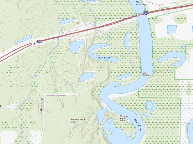 USGS topographic map of Wattensaw Camping Area #3