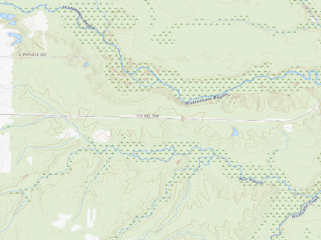 USGS topographic map of Wattensaw Camping Area #4