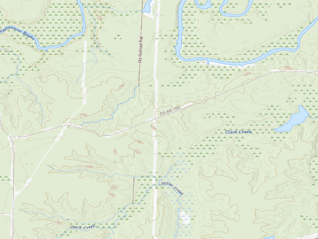 USGS topographic map of Wattensaw Camping Area #5
