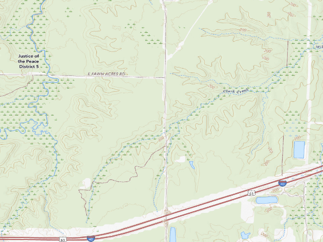 USGS topographic map of Wattensaw Camping Area #7
