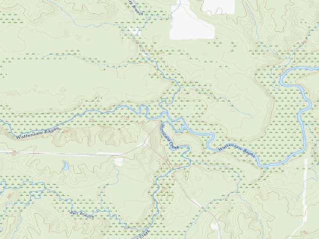 USGS topographic map of Wattensaw Camping Area #8