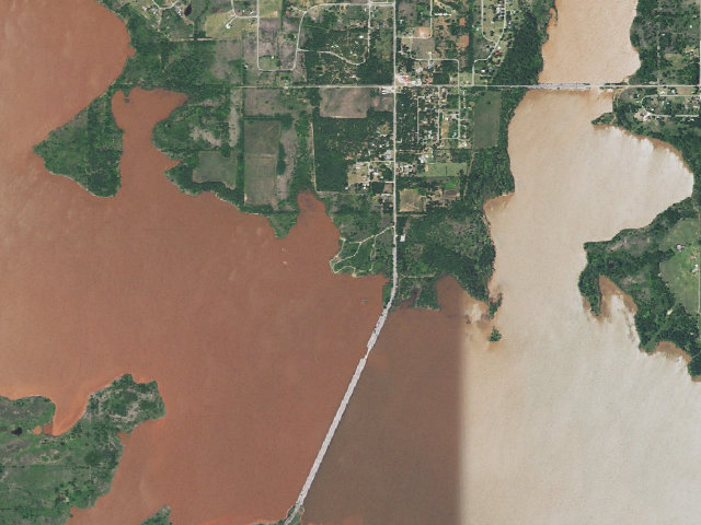 Aerial image of Waurika WMA primitive camp #1