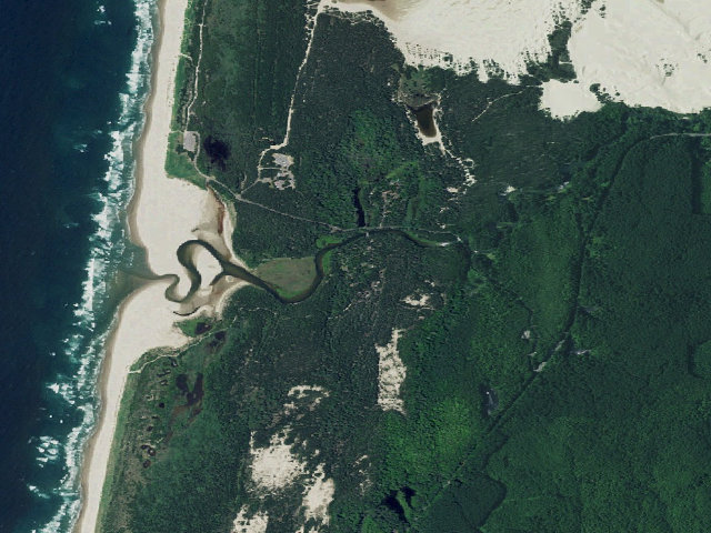 Aerial image of Waxmyrtle Campground