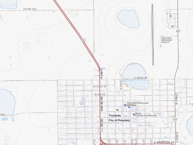 USGS topographic map of Wayne Russell Municipal RV Park