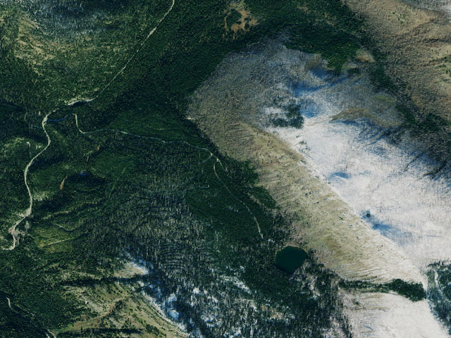 Aerial image of Weasel Creek