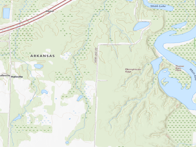 USGS topographic map of Webb Lake Camping Area