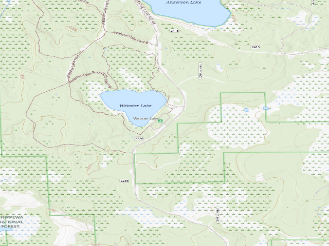 USGS topographic map of Webster Lake
