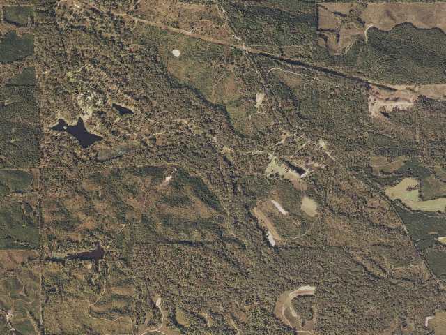 Aerial image of Wehle Land Conservation Center campground (Wehle Tract, Forever Wild)