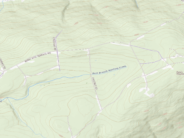 USGS topographic map of Weiser State Forest roadside campsite G003