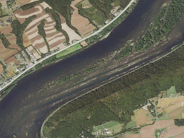Aerial image of Weiser State Forest water-trail campsite 101