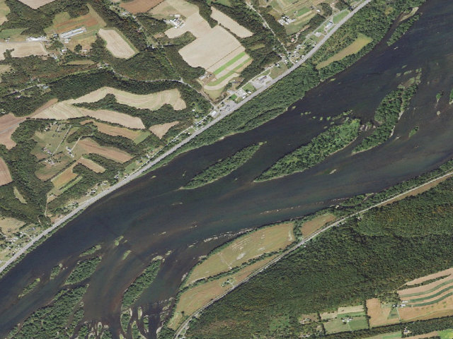 Aerial image of Weiser State Forest water-trail campsite 109