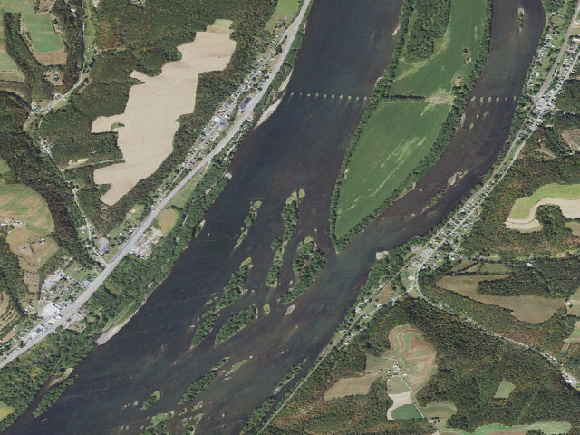 Aerial image of Weiser State Forest water-trail campsite 112