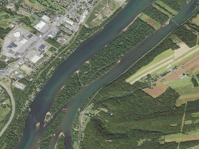 Aerial image of Weiser State Forest water-trail campsite 120B