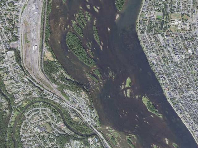 Aerial image of Weiser State Forest water-trail campsite 73