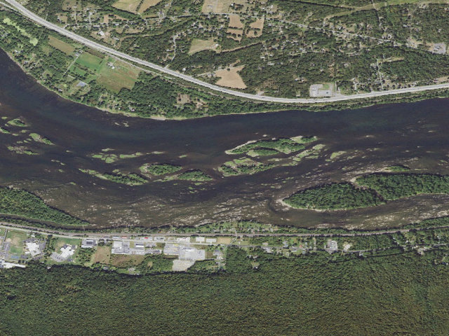 Aerial image of Weiser State Forest water-trail campsite 81a