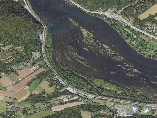 Aerial image of Weiser State Forest water-trail campsite 83b