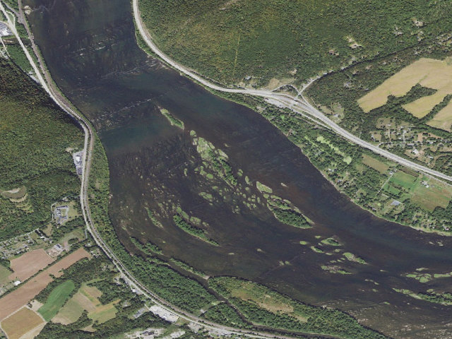 Aerial image of Weiser State Forest water-trail campsite 83b