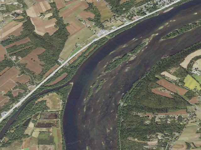 Aerial image of Weiser State Forest water-trail campsite 89