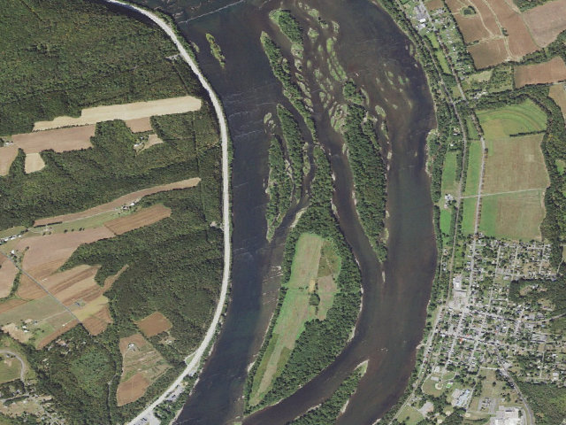 Aerial image of Weiser State Forest water-trail campsite 93