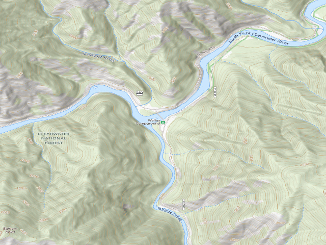 USGS topographic map of Weitas Campground