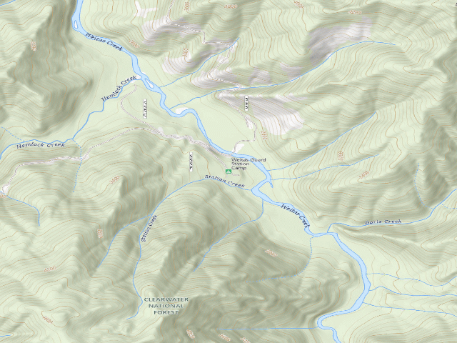 USGS topographic map of Weitas Guard Station Camp