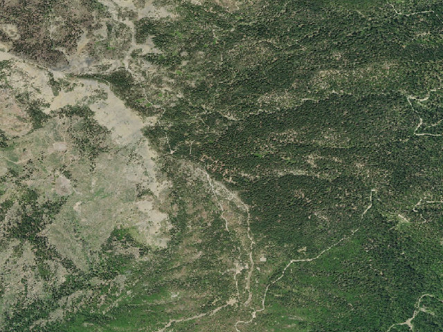 Aerial image of Wells Cabin