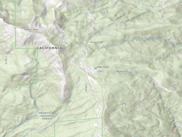 USGS topographic map of Wells Cabin