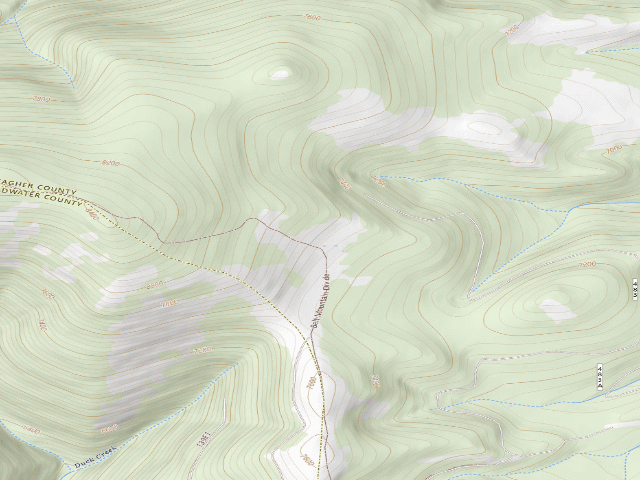 USGS topographic map of West Big Belts Gfa - Boulder Lakes Cua