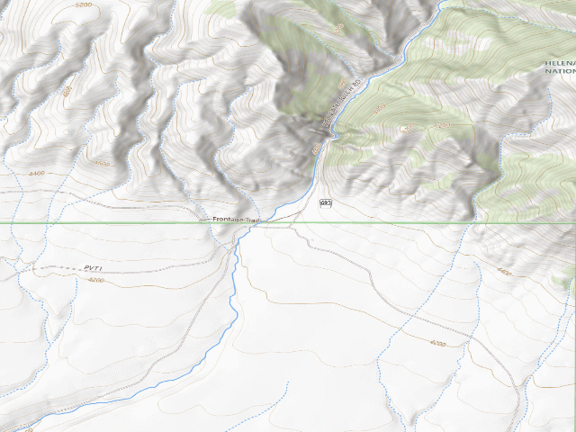 USGS topographic map of West Big Belts Gfa - Hellgate Cua