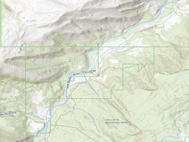 USGS topographic map of West Boulder