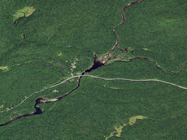Aerial image of West Canada Creek Campsite (Ferris Lake Wild Forest)