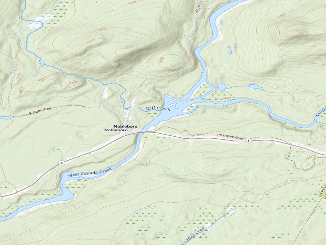 USGS topographic map of West Canada Creek Campsite (Ferris Lake Wild Forest)
