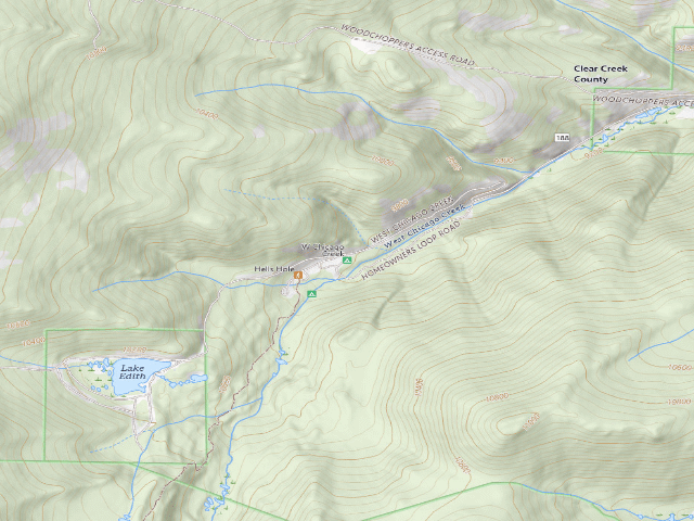 USGS topographic map of West Chicago Creek