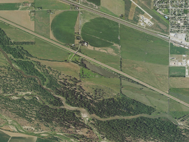 Aerial image of West Cozad WMA