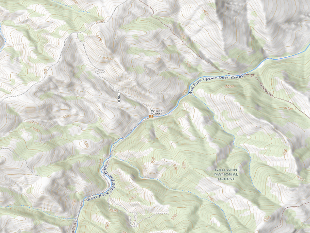 USGS topographic map of West Deer Creeck Th