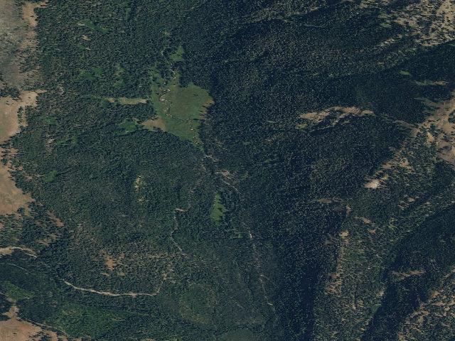 Aerial image of West Eagle Meadows Campground
