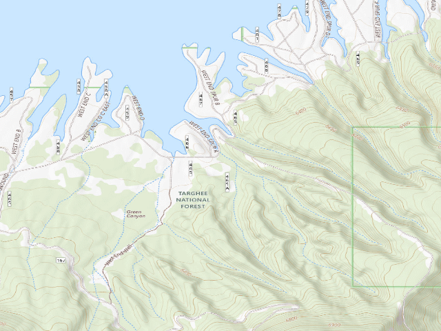 USGS topographic map of West End Campground