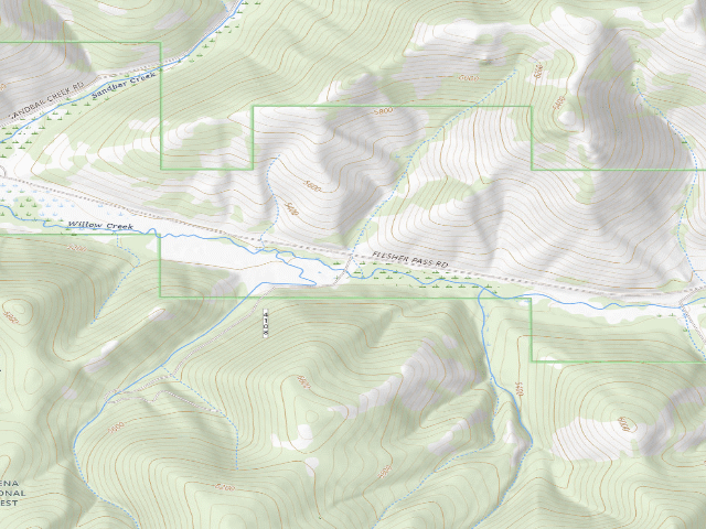 USGS topographic map of West Flesher (Horsefly) 002
