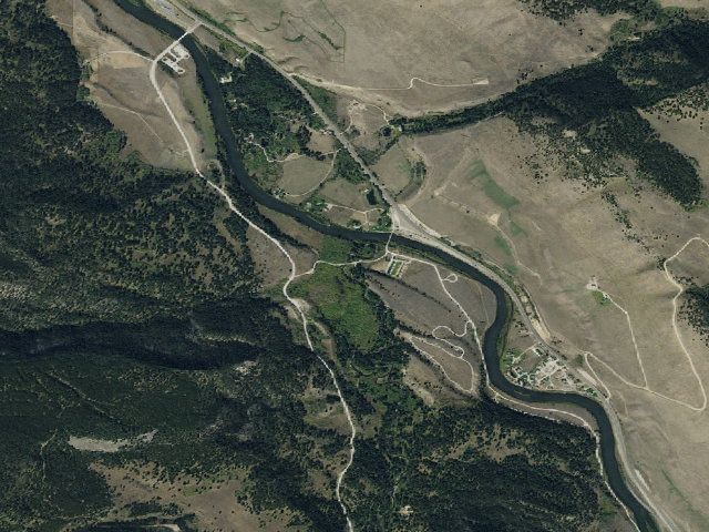 Aerial image of West Fork Campground