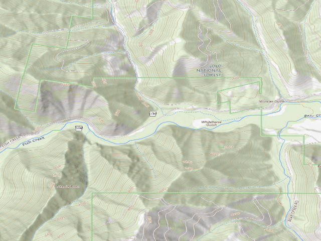 USGS topographic map of West Fork Fish B