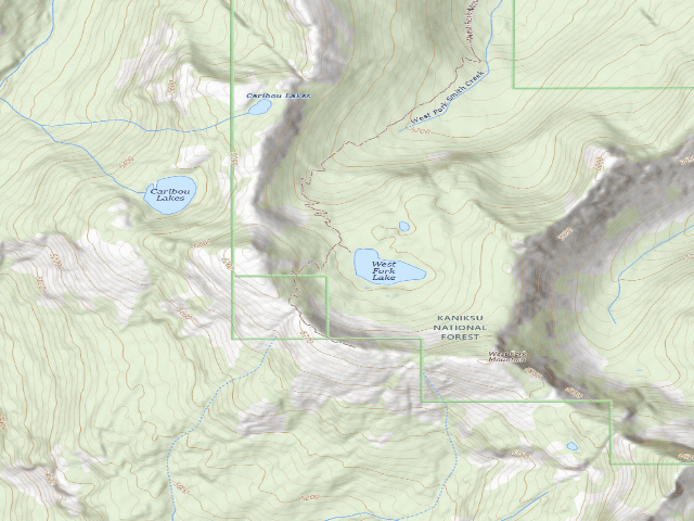 USGS topographic map of West Fork Lake